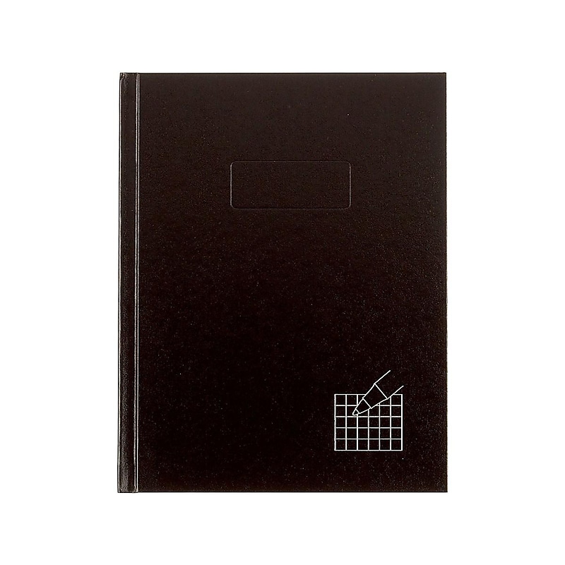 Rediform Executive and Journals 1-Subject Professional Notebooks, 7.25" x 9.25", Quad, 96 Sheets, Black (A9Q) image 1