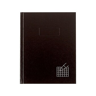 Rediform Executive and Journals 1-Subject Professional Notebooks, 7.25" x 9.25", Quad, 96 Sheets, Black (A9Q)