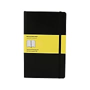 Moleskine Classic Notebook, Large, 5" x 8.25", Quad Ruled, 120 Sheets, Black (701139)