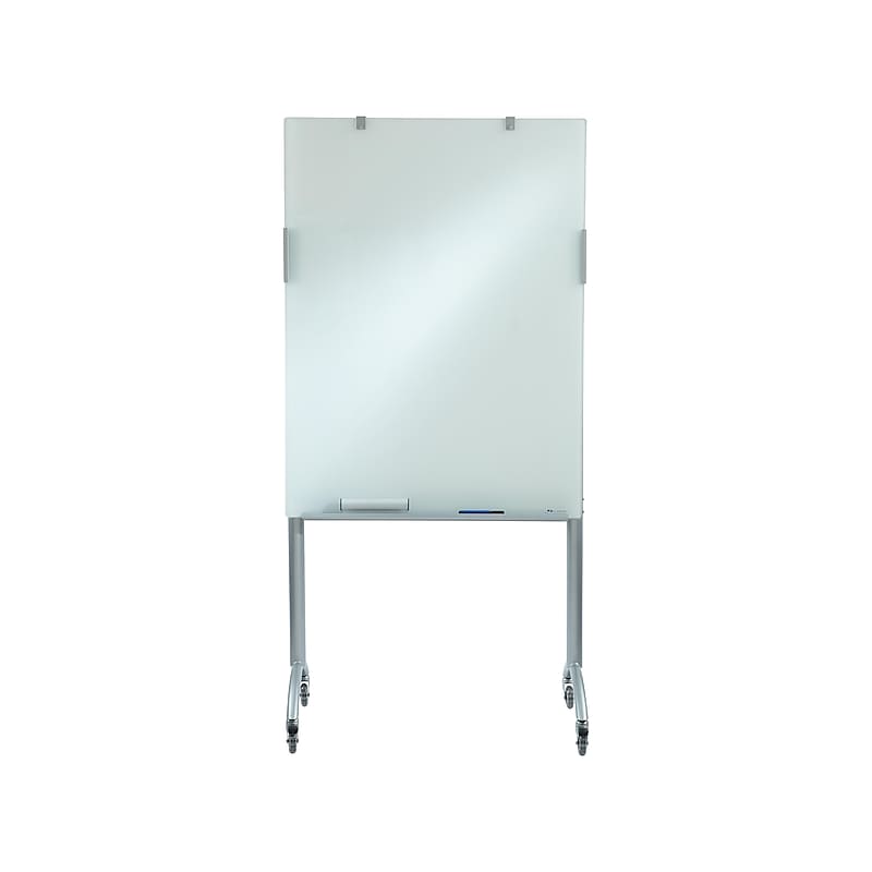 ICEBERG Clarity Mobile Presentation Display Easel, Silver Steel (31100) image 1