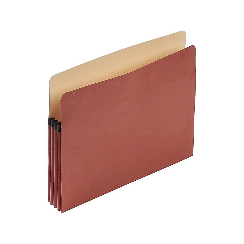 Pendaflex 100% Recycled Heavy Duty Reinforced File Pocket, 3 1/2" Expansion, Letter Size, Red (E1524E) image 1