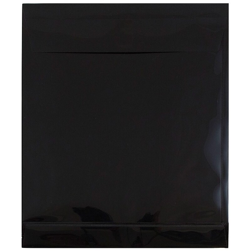 JAM Paper Standard Plastic Document File, Letter, Black, 12/Pack (118V1BL) image 1
