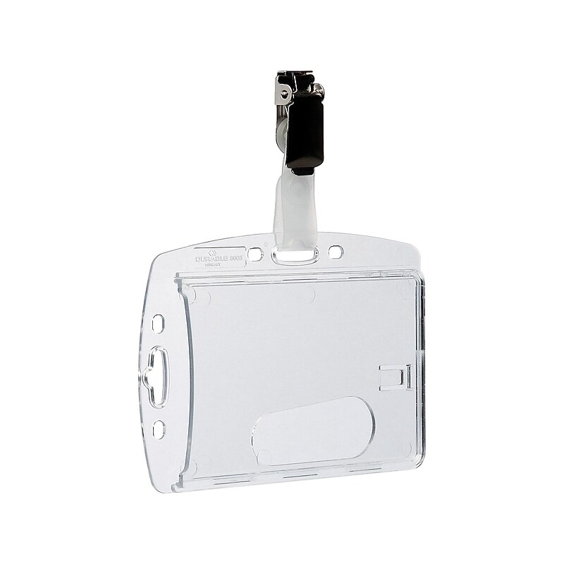 Durable ID Badge Holders, Clear, 25/Box (8005-19) image 1