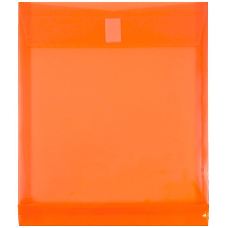 JAM Paper Plastic Document File, Letter, Orange, 12/Pack (118V1OR) image 1