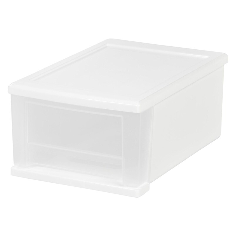 IRIS Small 1 Drawer Stackable Storage, White (129800) image 1