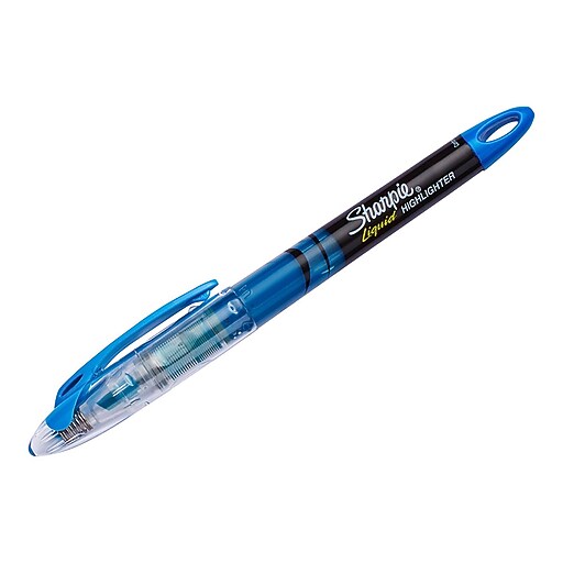 Sharpie Liquid Highlighters, Chisel Tip, Blue, Dozen (1754467) at Staples