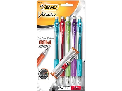 BIC Velocity Mechanical Pencil, 0.9mm, #2 Hard Lead, 5/Pack (41021)