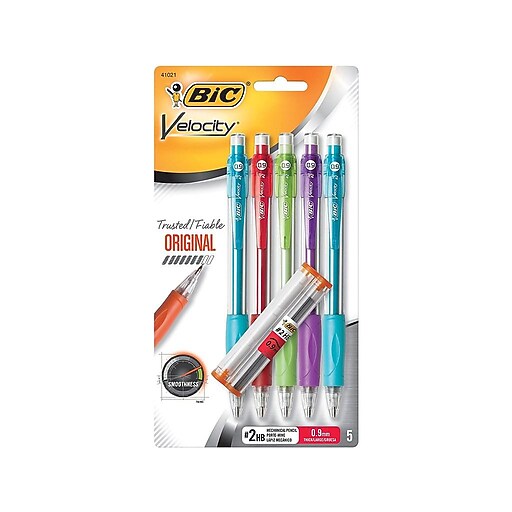 BIC Velocity Mechanical Pencil, 0.9mm, 2 Hard Lead, 5/Pack (41021