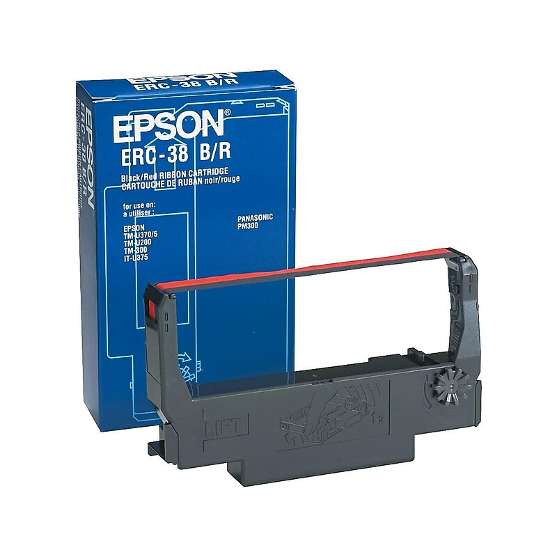 Epson Black/Red Print Ribbon (ERC-38BR) image 1