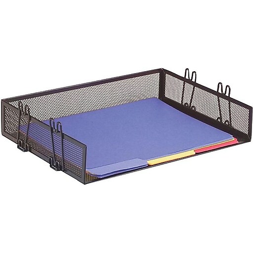 Shop Staples for Staples Black Wire Mesh Stackable Letter Tray, Each