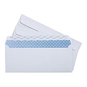Staples EasyClose Security Tinted #10 Business Envelopes, 4 1/8" x 9 1/2", White, 100/Box (50308)