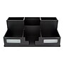 Victor Technology 6 Compartment Wood Storage with Smart Phone Holder, Black (9525-5)~#|#~sp42115959_sc7