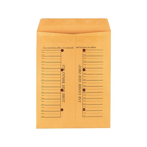 Staples Adhesive InterDepartmental Envelope, 10" x 13", Brown, 100/Box (SPL391542) at Staples