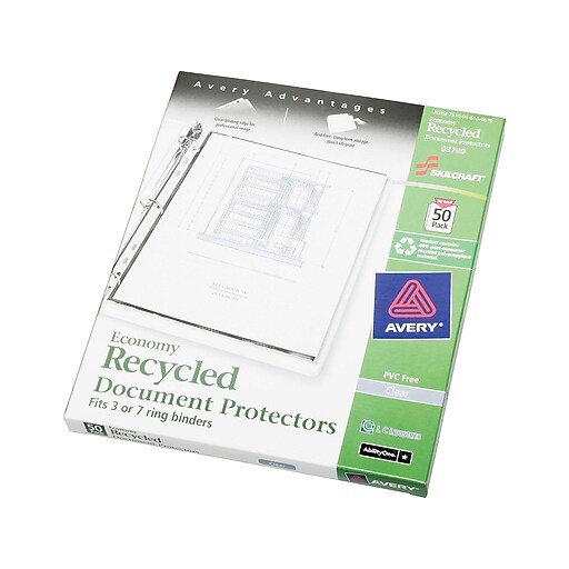 Shop Staples for Skilcraft Sheet Protectors, 8.5" x 11", Clear, 50/Box