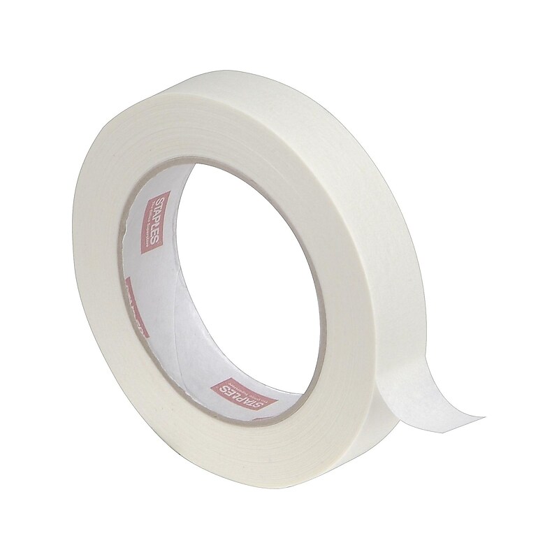 Staples® 0.7" x 60 yds. Multi-Purpose Masking Tape, Natural, 6/Pack (17535-CC) image 1