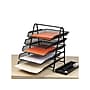 Mind Reader 5-Tier Stackable Paper Desk Tray Organizer, Metal, Black (5TPAPER-BLK)~#|#~sp42116304_sc7