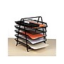 Mind Reader 5-Tier Stackable Paper Desk Tray Organizer, Metal, Black (5TPAPER-BLK)~#|#~sp42116306_sc7