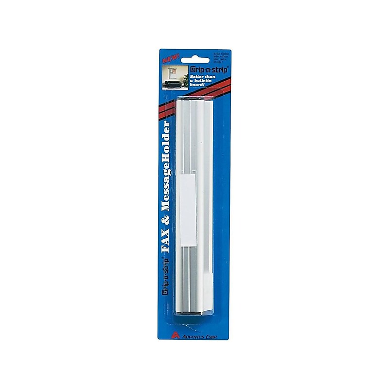 Advantus Grip-A-Strip Display Rail, 9”L x 1.5”H, Satin Alumin Finish (1500) image 1