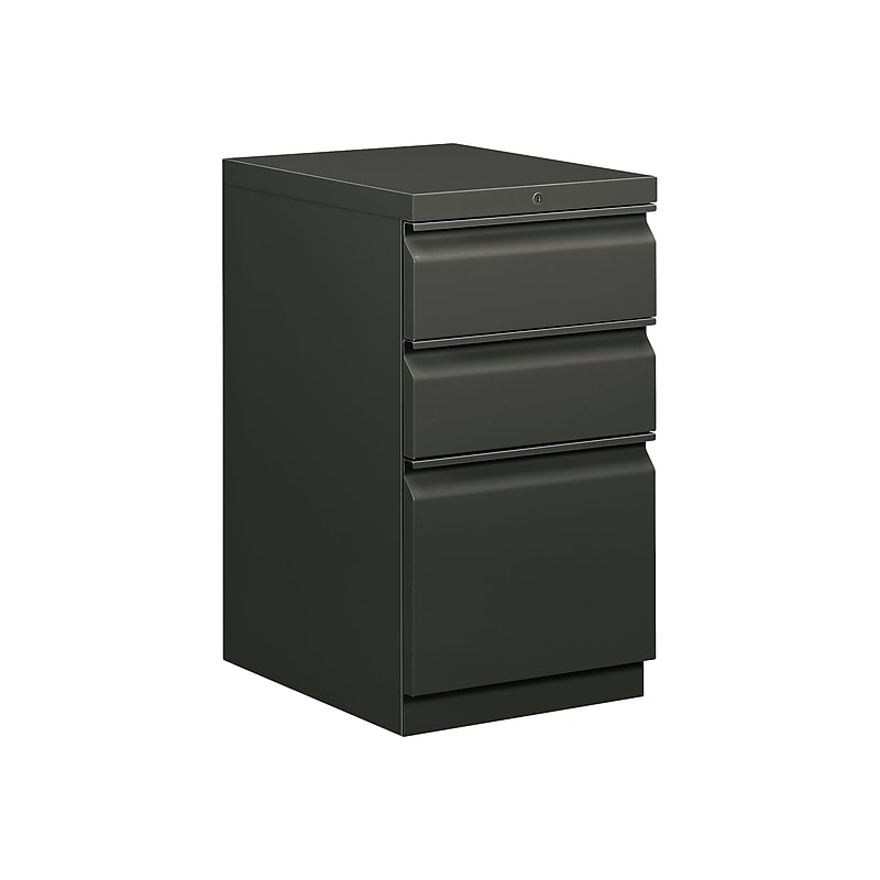 HON Brigade 3-Drawer Mobile Vertical File Cabinet, Letter Size, Lockable, Charcoal (HON33723RS) image 1
