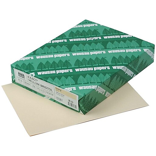 Neenah Exact Vellum Bristol Cover Stock 67lb 8 1-2 X 11 Ivory 250 Sheets for sale online 