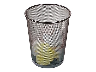 Staples Indoor Trash Can Without Lid, Black Steel Mesh, 4.5 Gal. (56903) Sansujyuku sansujyuku.com