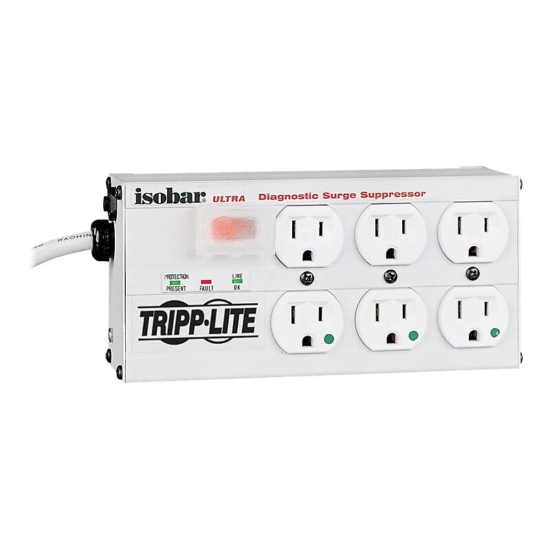 Tripp Lite Isobar 6-Outlet Surge Protector, 15' Cord (ISOBAR6ULTRAHG) image 1