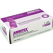 Ambitex L200 Latex Exam Gloves, Powder Free, Cream, Small, 100/Box (LSM200)