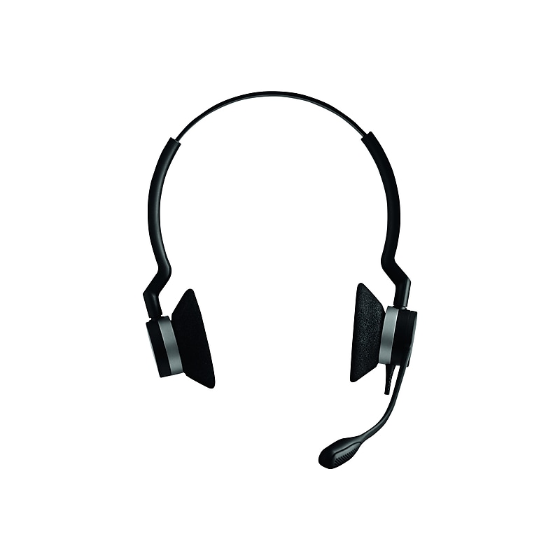 Jabra BIZ 2300 QD Duo Phone Headset, Over-the-Head, Noise Cancelling , Black (2309-820-119) image 1