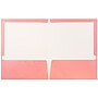 JAM Paper Laminated 2-Pocket Glossy Presentation Folders, Baby Pink, 25/Pack (31225348a)~#|#~sp4211703_sc7