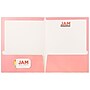 JAM Paper Laminated 2-Pocket Glossy Presentation Folders, Baby Pink, 25/Pack (31225348a)~#|#~sp4211704_sc7
