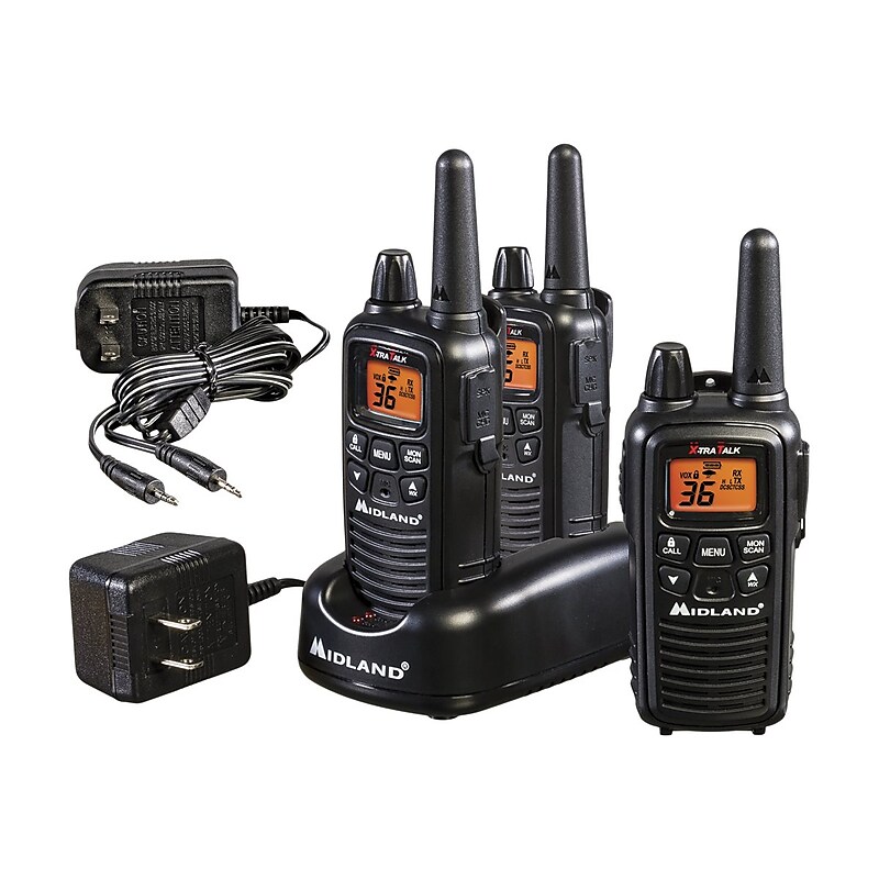 MIDLAND RADIO X-tra Talk Two-Way Radios, Black, 3/Pack (LXT633VP3) image 1