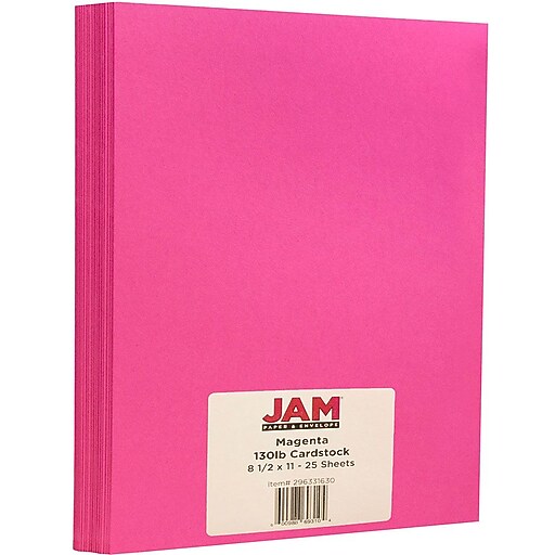 65lb Cover Cardstock Paper - 8.5 X 11 Inches, 25 Sheets (Bright Pink), For Crafting, Greeting Cards & More