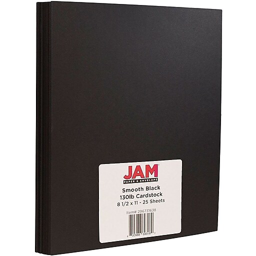 Heavyweight Black Double Thick Card Stock for sturdy black paper
