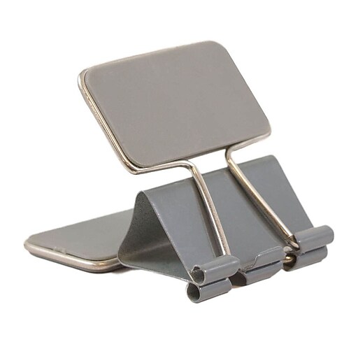 JAM Paper® Binder Clips with Padded Clamps, Medium, 32mm, Black, Blue and Gray Binderclips, 8