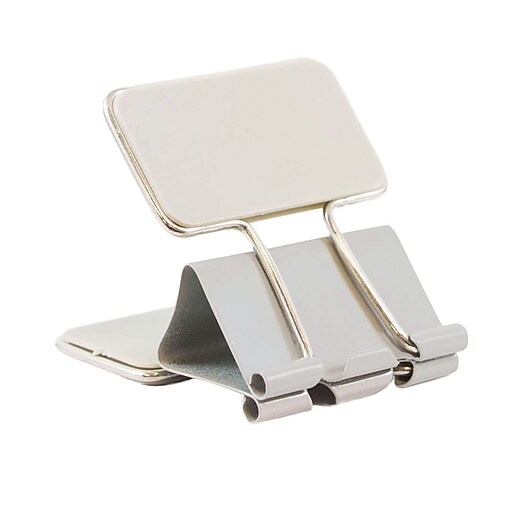 JAM Paper® Binder Clips with Padded Clamps, Medium, 32mm, Black, Blue