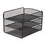 Safco Onyx Triple Letter Tray, Black Steel (3271BL)~#|#~sp42124368_sc7