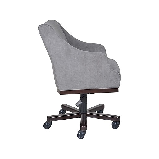 La Z Boy Brooklyn Fabric Manager Chair Gray Silver 45221