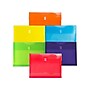 JAM Paper Standard Plastic Filing Envelope, Letter, Assorted Colors, 6/Pack (218V1RGBYPOR)~#|#~sp42124808_sc7