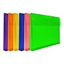 JAM Paper Standard Plastic Filing Envelope, Letter, Assorted Colors, 6/Pack (218V1RGBYPOR)~#|#~sp42124810_sc7