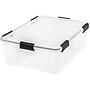 Iris WeatherPro 41.2 Qt. Latch Lid Storage Totes, Clear/Black (110500)~#|#~sp42124821_sc7