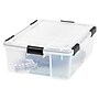 Iris WeatherPro 41.2 Qt. Latch Lid Storage Totes, Clear/Black (110500)~#|#~sp42124822_sc7