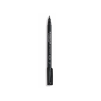 Staedtler Lumocolor Permanent Markers, Fine Point, Black, 10/Pack (55580-PK10)