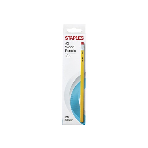 Staples Wooden Pencils, No. 2 Soft Lead, Dozen (10504/22746-CC)