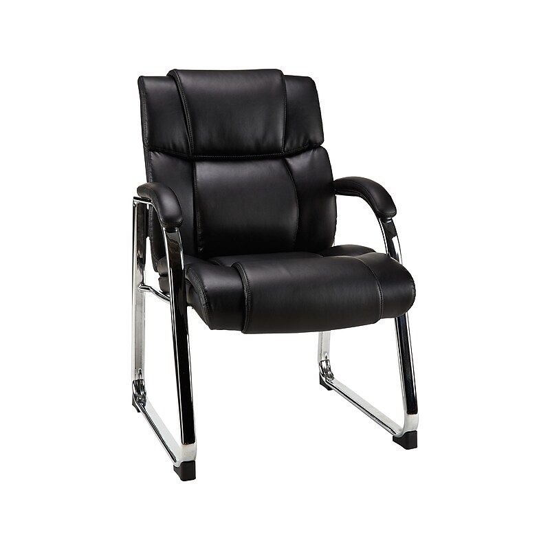 Staples Sonada Faux Leather Guest Chair, Black (28364-CC) image 1