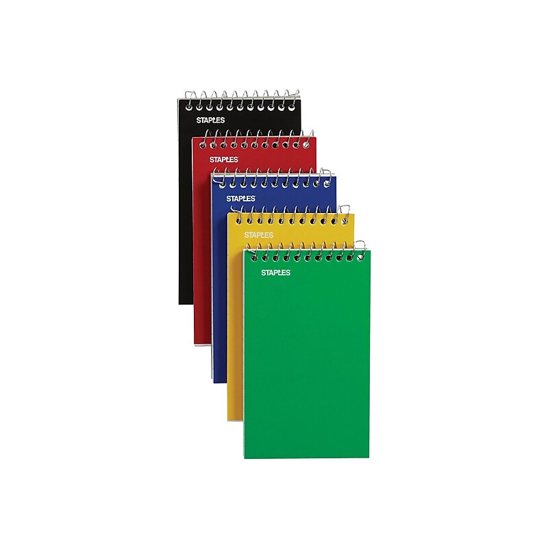 Staples Memo Pads, 3" x 5", College Ruled, Assorted Colors, 75 Sheets/Pad, 240 Pads/Pack (TR11491CT) image 1
