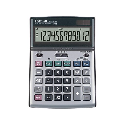 Canon BS1200TS 8507A010AA 12Digit Desktop Calculator, Metallic Staples