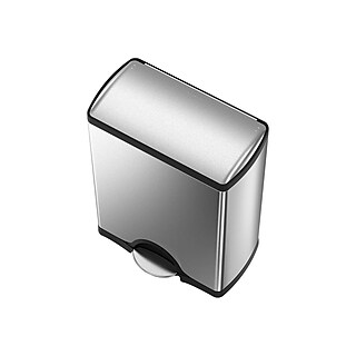 simplehuman Stainless Steel Trash Can, 13 Gallon, Silver (CW1816
