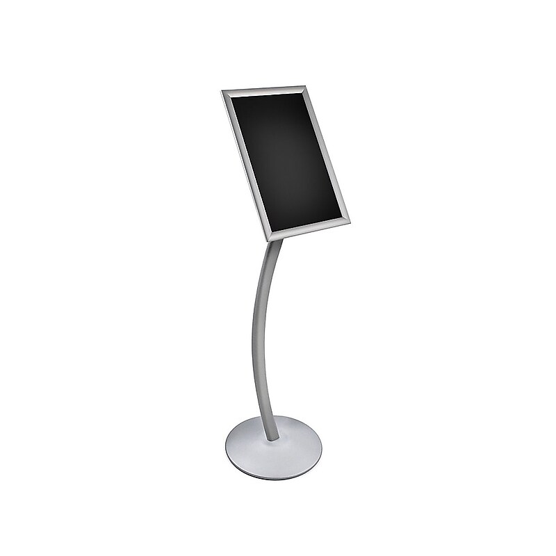 Azar Sign Holder, 11" x 17", Silver Metal (300237-SLV) image 1