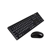 Staples Wireless Keyboard & Mouse, Black (28036)