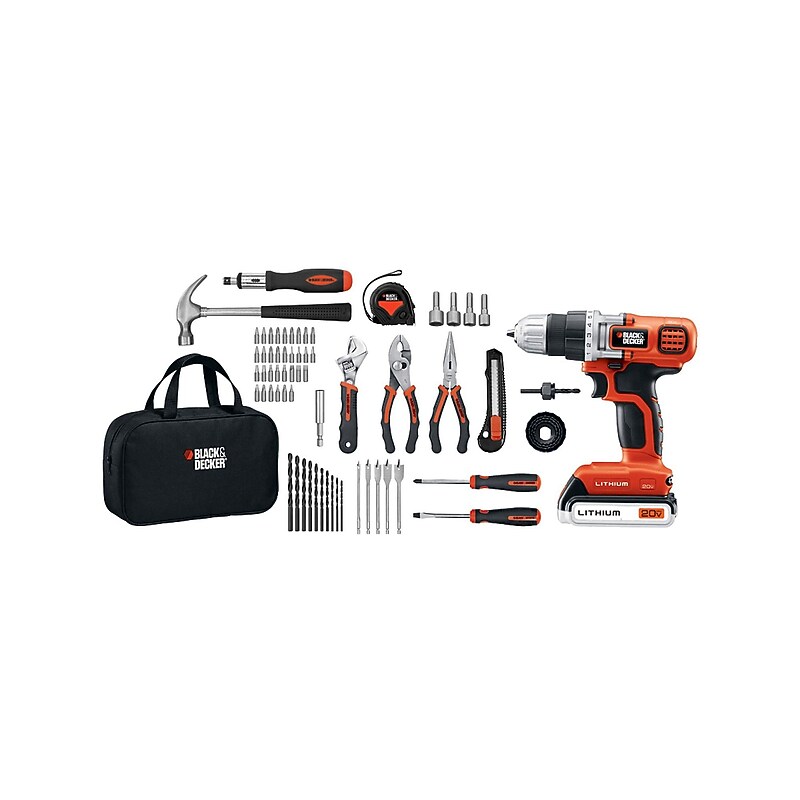Black & Decker MAX 20V Lithium-Ion Cordless Drill Kit (LDX120PK) image 1